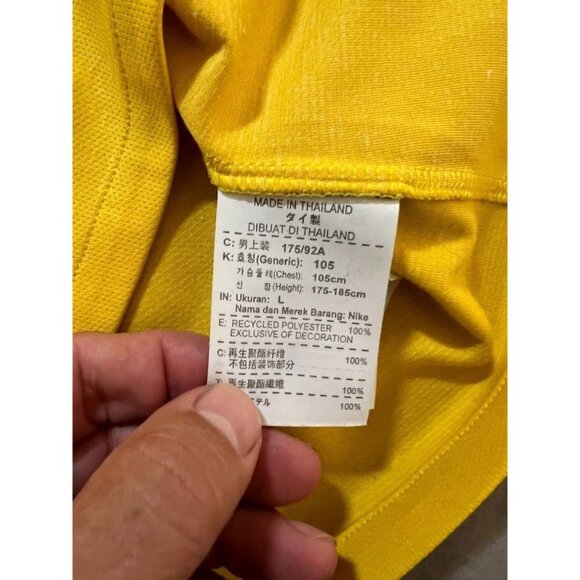 CBF Brazil Home Nike DRI-FIT Jersey Mens Large Yellow Short Sleeve. - Picture 9 of 15